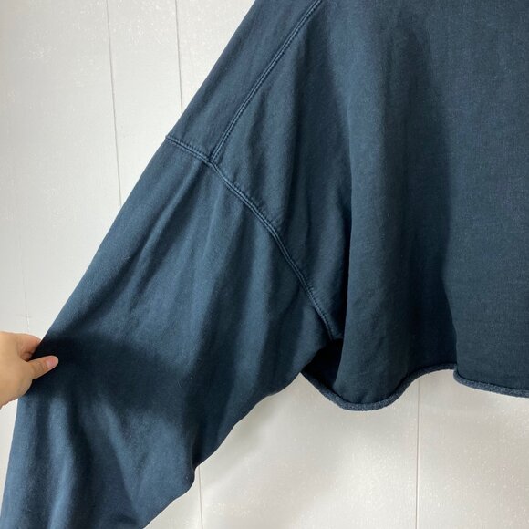 John Galt Black Cotton Pullover Oversized Sweater One Size - Picture 8 of 9